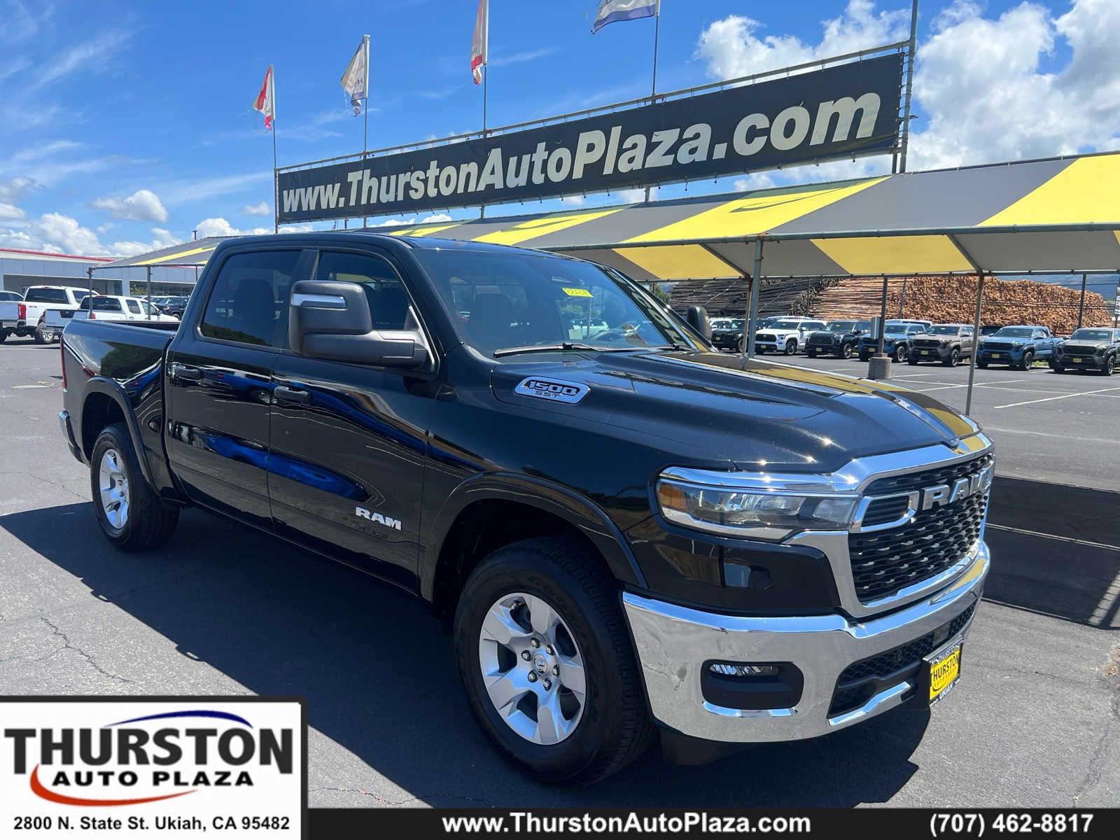 2025 RAM 1500 Big Horn in Black — front three-quarter view