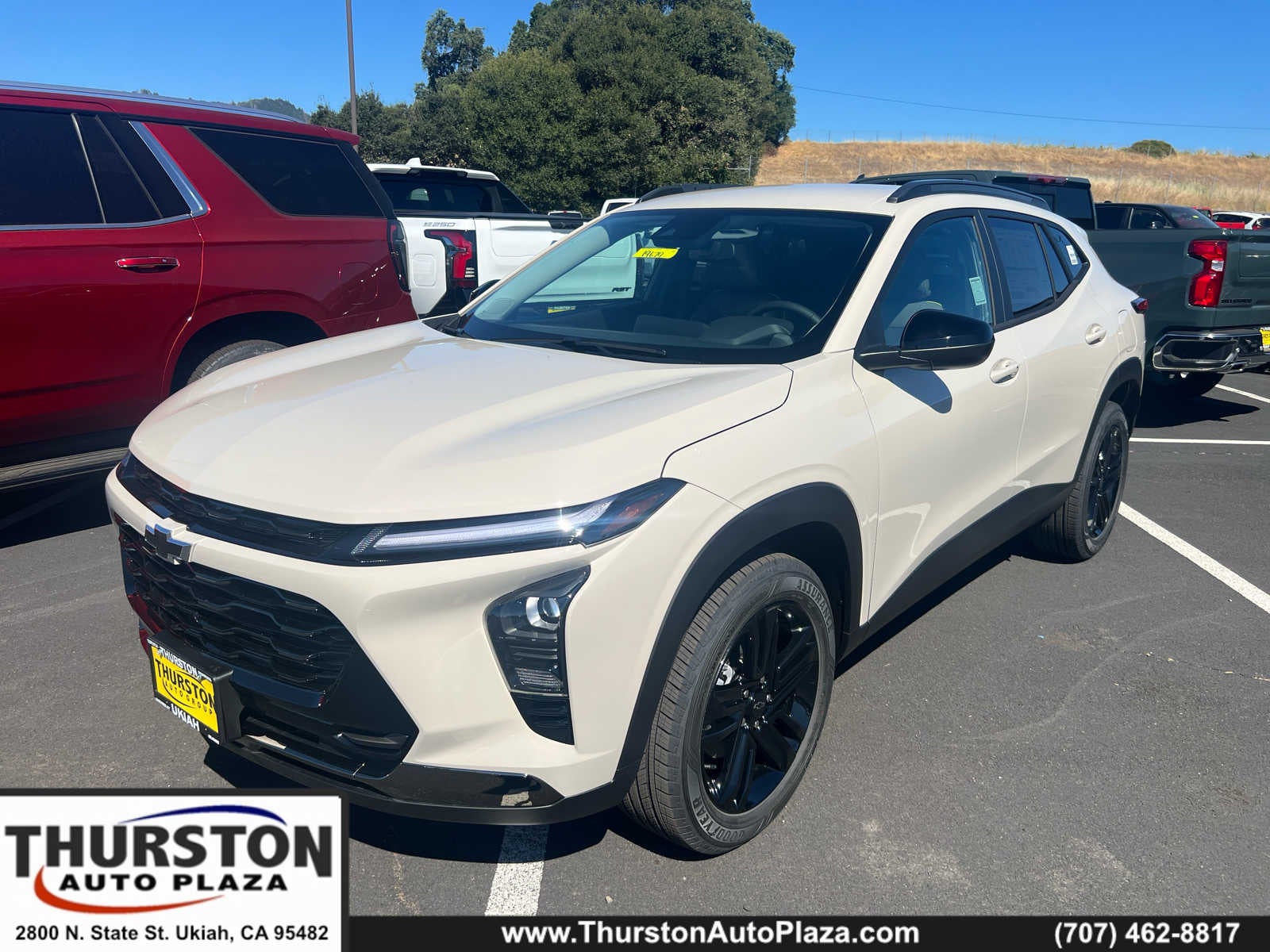 2026 Chevrolet Trax ACTIV in White Sands — front three-quarter view