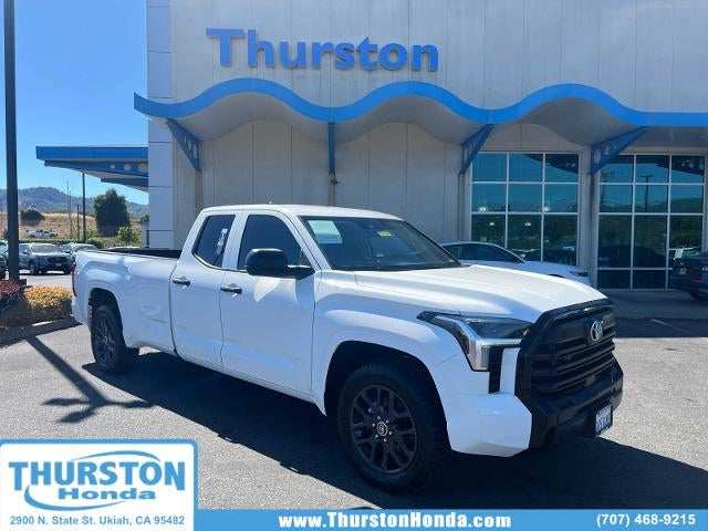 2022 Toyota Tundra 2WD 2WD SR Double Cab 8.1' Bed (Natl) in White — front three-quarter view