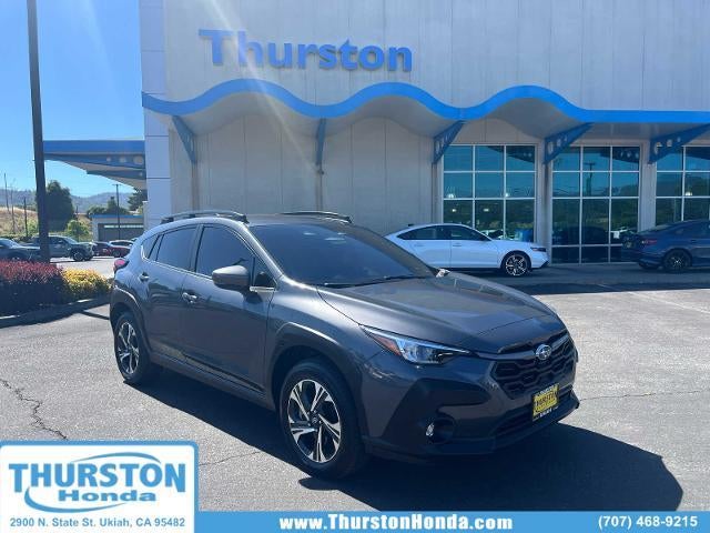 2024 Subaru Crosstrek Premium AWD in Magnetite Gray Metallic — front three-quarter view
